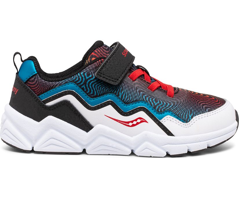 Tenis Saucony Flash A/C 2.0 Niños Negros Rojos Azules | México 863TCEV